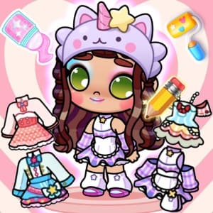 Coloring Book: Avatar Girl Dress Up Shopping