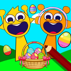 Coloring Book: Sprunki Incredibox Easter